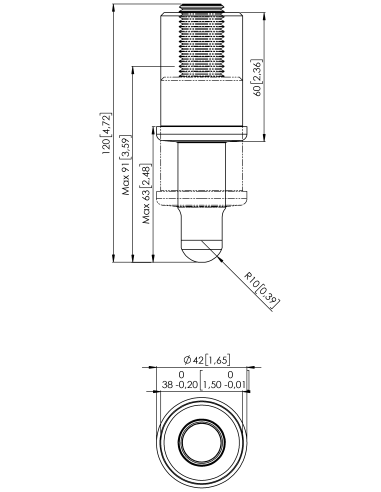 Tank support bolts SBX(r10)BSPP