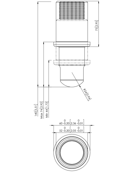 Tank support bolts SBX(r24)BSPP