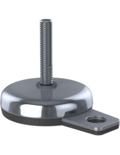 Machine foot M-FIX76-M10 x 50, AISI 304, Black NBR, 1 fixation
