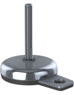 Machine foot M-FIX76-M10 x 70, AISI 304, Black NBR, 1 fixation