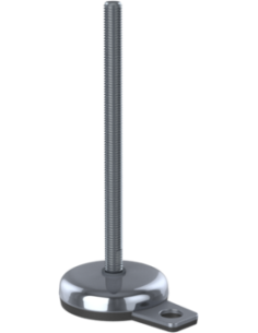 Machine foot M-FIX76-M12 x 180, AISI 304, Black NBR, 1 fixation