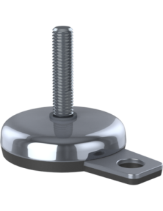 Machine foot M-FIX76-M12 x 50, AISI 304, Black NBR, 1 fixation