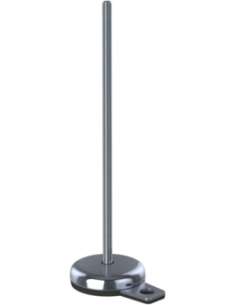 Machine foot M-FIX76-UNC 3/8 x 10, AISI 304, Black NBR, 1 fixation