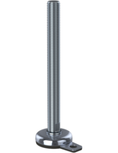 Machine foot M-FIX76-UNC 1 x 10, AISI 304, Black NBR, 1 fixation