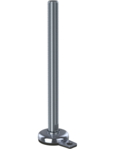 Machine foot M-FIX76-UNC 1 x 12, AISI 304, Black NBR, 1 fixation
