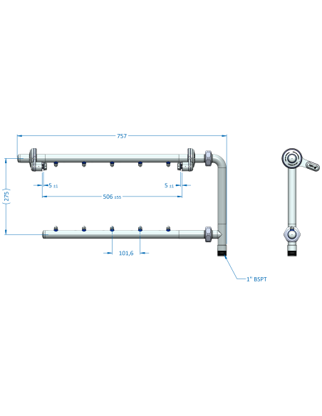 CIP unit V4 20"-561/451-2(275)-10(101,60)-BSPT 1"