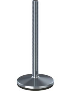 Machine foot HXT150-UNC 1 x 12, AISI 304, Black NBR