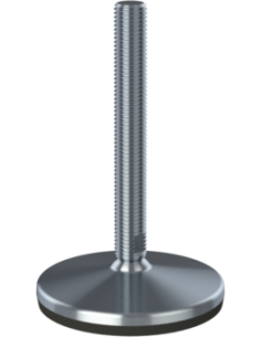 Machine foot HXT150-UNC 1 x 8, AISI 304, Black NBR