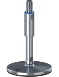 Machine foot XHG150-M24 x 210/115-M24 x 80, AISI 304, Black NBR