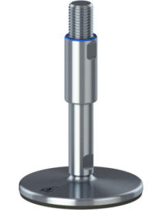 Machine foot XHG150-M30 x 210/118-M30 x 80, AISI 304, Black NBR
