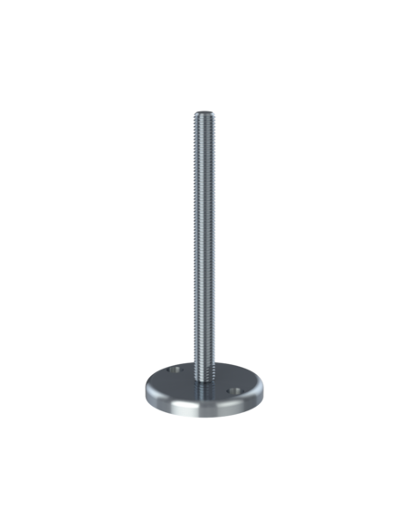 Machine foot J90-UNC 5/8 x 8, AISI 304, 2 fixations