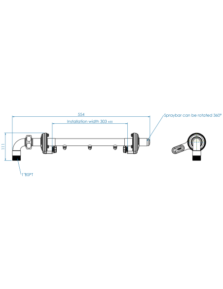 CIP unit V4 12"-358/248-1-3(101,60)-BSPT 1"