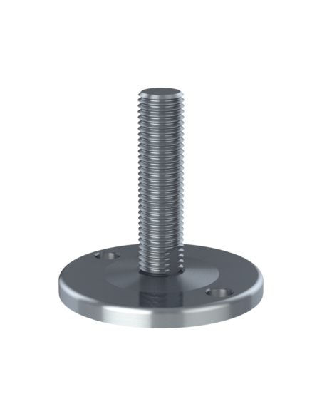 Machine foot J110-M24 x 100, AISI 304, 2 fixations