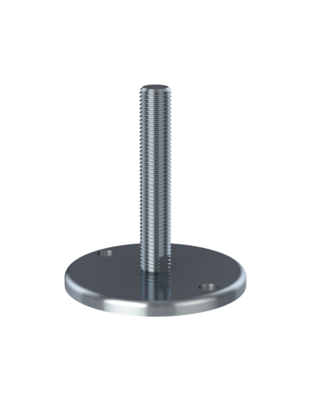 Machine foot J150-UNC 1 x 6, AISI 304, 2 fixations
