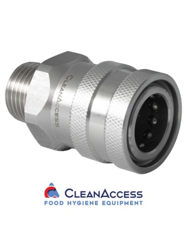 Stainless steel female quick coupling EXT thr.1/2"