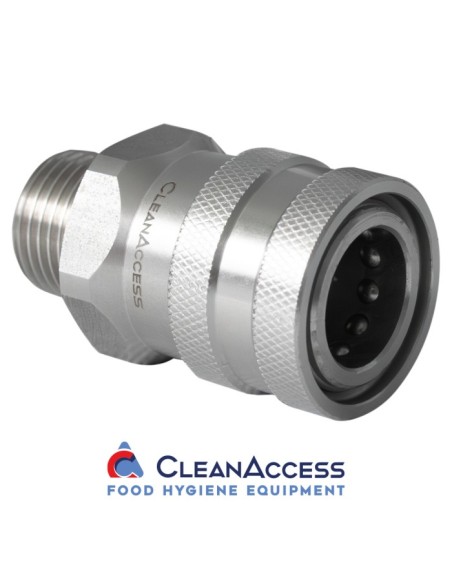 Stainless steel female quick coupling EXT thr.1/2"
