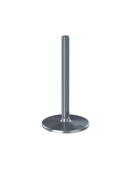 Machine foot HXJ150-UNC 1 x 10, AISI 304, Solid, 2 fixations