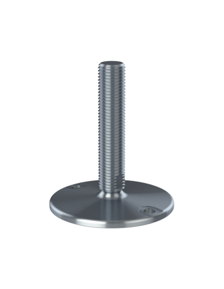 Machine foot HXJ150-UNC 1 1/4 x 6, AISI 304, Solid, 2 fixations