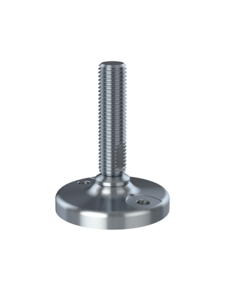 Machine foot HXJ80-UNC 3/4 x 3, AISI 304, 2 fixations