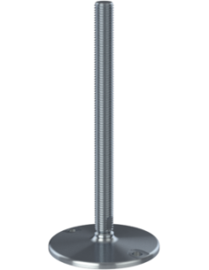 Machine foot HXJ150-UNC 1 x 12, AISI 304, Solid, 2 fixations