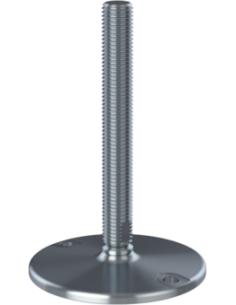 Machine foot HXJ150-UNC 1 x 8, AISI 304, Solid, 2 fixations