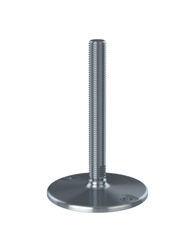 Machine foot HXJ150-UNC 1 x 8, AISI 304, Solid, 2 fixations
