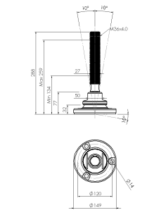 Machine foot HXJE150(s)-HXE36210 2