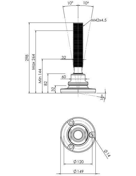 Machine foot HXJE150(s)-HXE42210