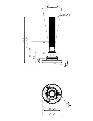 Machine foot HXJE150(s)-HXE48260