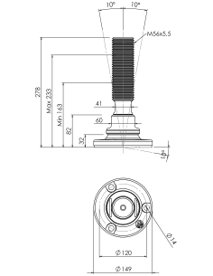 Machine foot HXJE150(s)-HXE56200 2