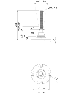 Machine foot HXJE200(s)-HXE30210 2