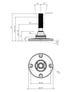 Machine foot HXJE200(s)-HXE36150 2
