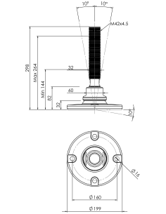 Machine foot HXJE200(s)-HXE42210 2