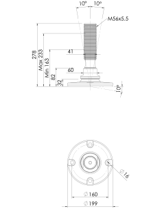 Machine foot HXJE200(s)-HXE56200 2