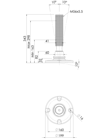 Machine foot HXJE200(s)-HXE56260