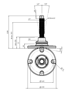 Machine foot HXJEHEX200(s)-HXEH36150 2