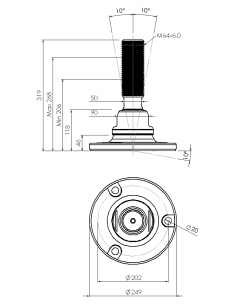Machine foot HXJE250(l)-HXE64200 2