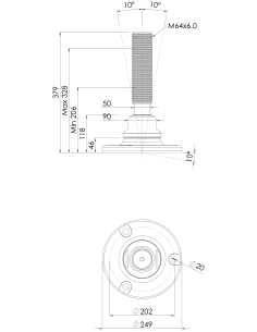 Machine foot HXJE250(l)-HXE64260 2