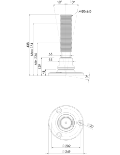Machine foot HXJE250(l)-HXE80310 2