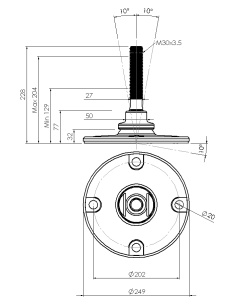 Machine foot HXJE250(s)-HXE30150 2