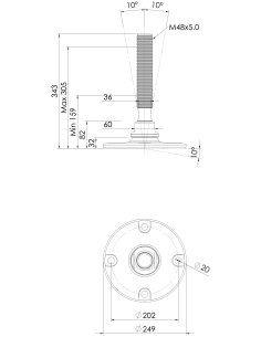 Machine foot HXJE250(s)-HXE48260 2