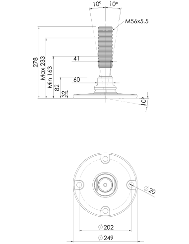 Machine foot HXJE250(s)-HXE56200
