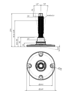 Machine foot HXJEHEX250(s)-HXEH48200 2