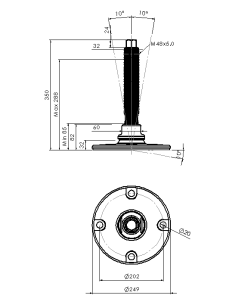Machine foot HXJEHEX250(s)-HXEH48260 2
