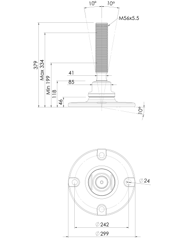 Machine foot HXJE300(l)-HXE56260
