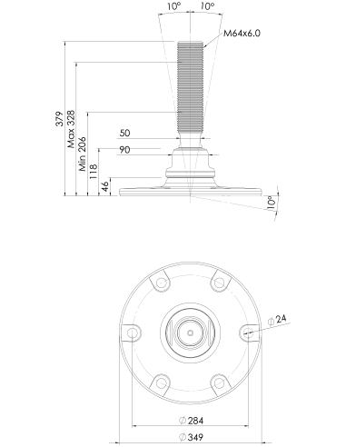 Machine foot HXJE350(l)-HXE64260