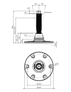 Machine foot HXJEHEX350(l)-HXEH64260 2