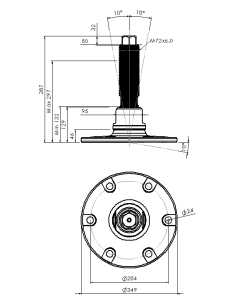 Machine foot HXJEHEX350(l)-HXEH72250 2