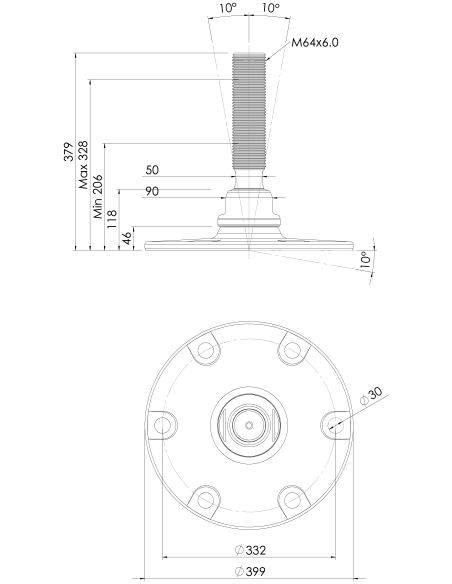 Machine foot HXJE400(l)-HXE64260