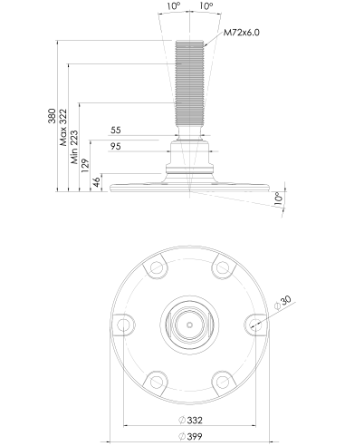 Machine foot HXJE400(l)-HXE72250